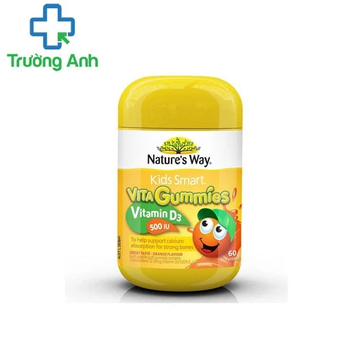 Kẹo dẻo Nature's Way Kids Smart Vita Gummies Vitamin D3 500IU - Bổ sung vitamin D3 dành cho bé của Úc