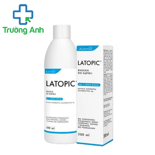 Nhũ tương tắm Latopic - Giúp kháng khuẩn, làm mềm da cho trẻ hiệu quả