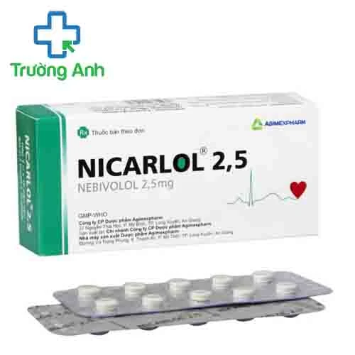 NICARLOL 2,5 Agimexpharm - Thuốc điều trị tăng huyết áp, suy tim hiệu quả