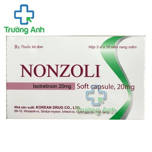 Nonzoli 20mg - Thuốc điều trị trứng cá nặng hiệu quả  của Hàn Quốc