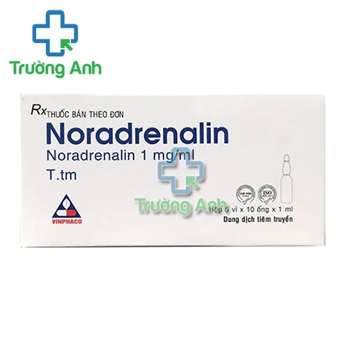 Noradrenalin Vinphaco - Thuốc điều trị huyết áp thấp hiệu quả