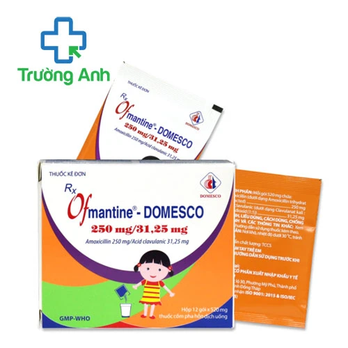 Ofmantine-Domesco 250mg/31,25mg - Thuốc điều trị nhiễm khuẩn