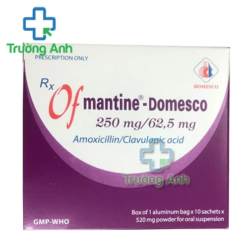 Ofmantine-Domesco 250mg/62,5mg - Thuốc điều trị nhiễm khuẩn của Domesco