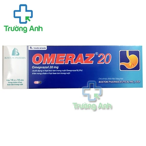 Omeraz 20mg - Thuốc điều trị viêm loét dạ dày, tá tràng hiệu quả