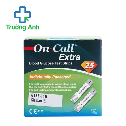 Que thử đường huyết On Call Extra (25 que) tiện lợi