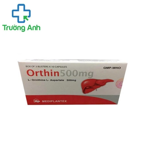Orthin 500mg - Thuốc điều trị rối loạn chức năng gan hiệu quả