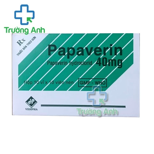 Papaverin 40mg Vidipha - Thuốc điều trị đau co thắt hiệu quả