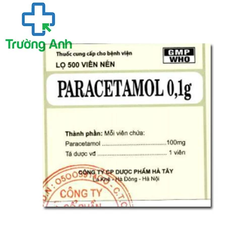 Paracetamol 0,1g Hataphar - Thuốc giảm đau, hạ sốt hiệu quả