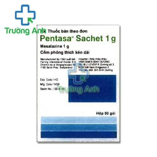 Pentasa Sachet 1g (cốm) - Thuốc điều trị viêm loét trực tràng