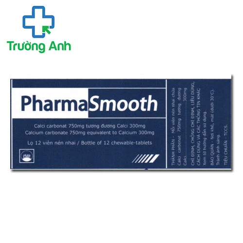 PHARMASMOOTH - Thuốc bổ sung canxi, trị chứng rối loạn dạ dày, khó tiêu, ợ nóng của Pymepharco