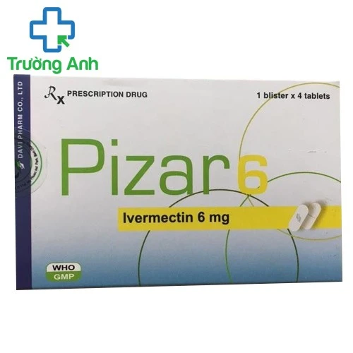 Pizar 6mg - Thuốc trị giun chỉ hiệu quả