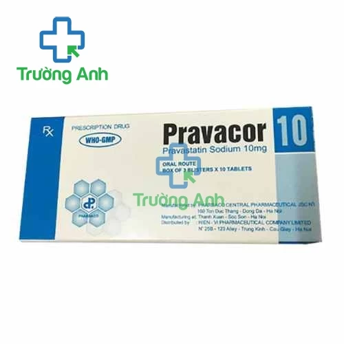 Pravacor 10 Pharbaco - Thuốc điều trị rối loạn lipid máu