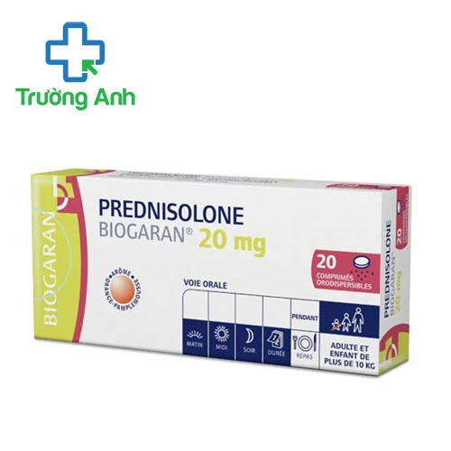 Prednisolone Biogaran 20mg - Thuốc chống viêm và ức chế miễn dịch