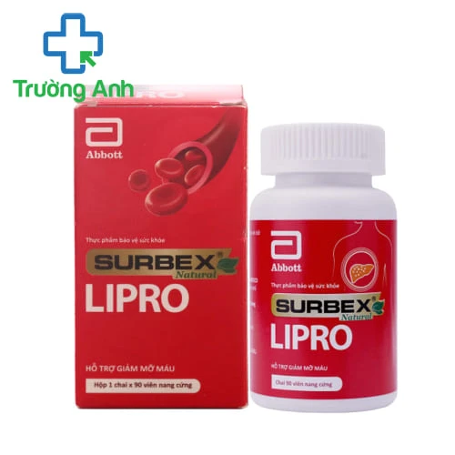 Surbex Natural Lipro Cap - Viên uống hỗ trợ hỗ trợ giảm mỡ máu