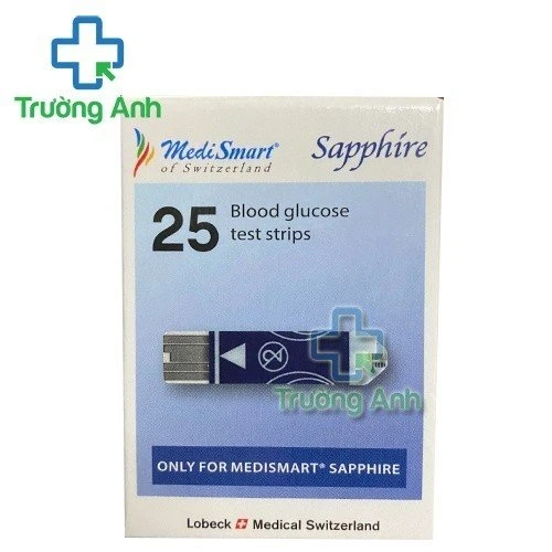 Que thử đường huyết MediSmart Sapphire (25 que)