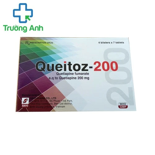 Queitoz 200mg - Thuốc điều trị thần kinh hiệu quả của Davipharm