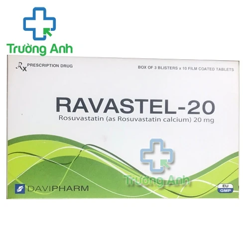 Ravastel-20 - Thuốc phòng ngừa bệnh tim mạch hiệu quả của Davipharm