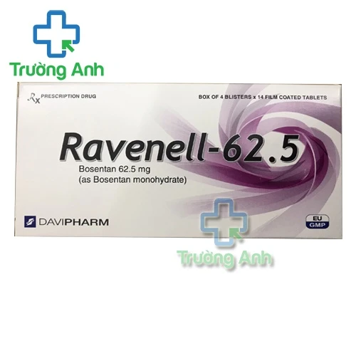 Ravenell-62,5 Davipharm - Thuốc điều trị tăng áp lực động mạch phổi hiệu quả của Davipharm