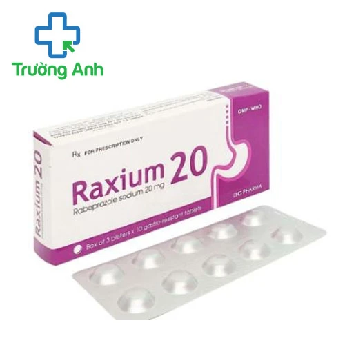 Raxium 20 DHG Pharma - Thuốc điều trị trào ngược dạ dày thực quản
