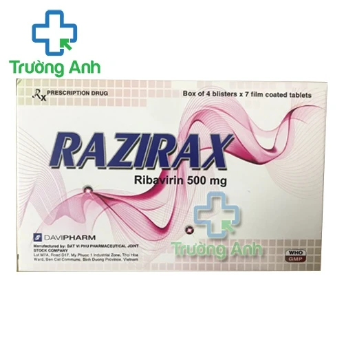 Razirax 500mg - Thuốc điều trị Viêm gan C hiệu quả của Davipharm