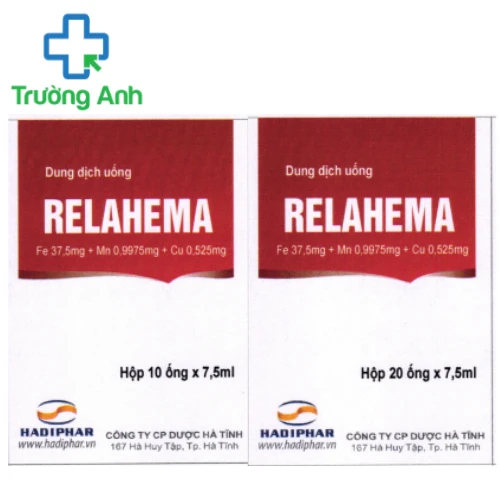 Relahema Hadiphar - Thuốc điều trị thiếu máu do thiếu sắt 