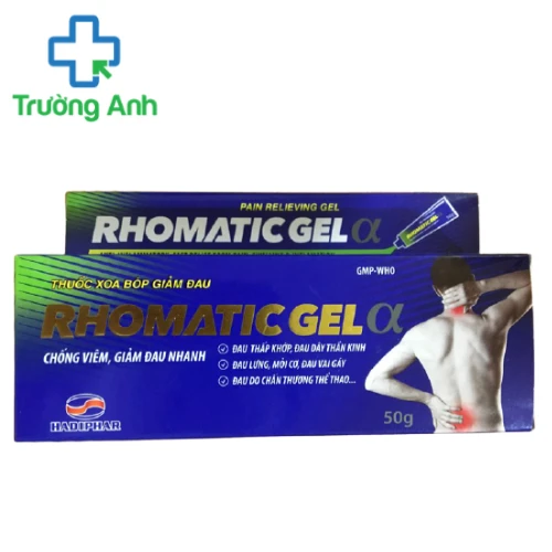 Rhomatic Gel α - Thuốc xoa bóp chốm viêm, giảm đau của Hadiphar