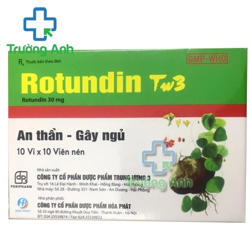 Rotundin Tw3 30mg - Giúp an thần, gây ngủ hiệu quả