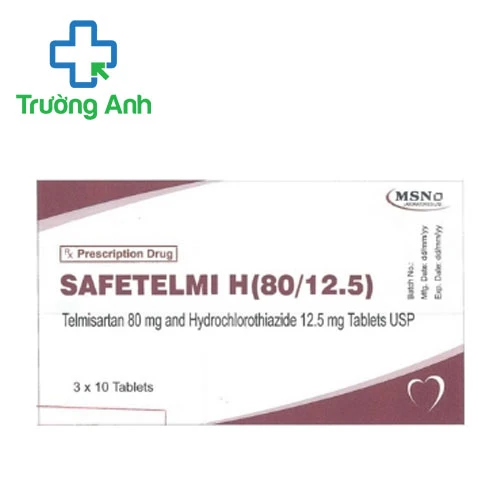 Safetelmi H 80/12.5 - Thuốc điều tăng huyết áp hiệu quả của Ấn Độ