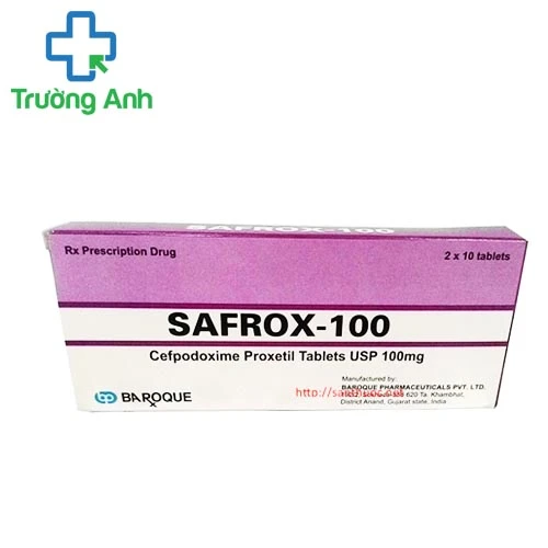 Safrox 100mg - Thuốc kháng sinh trị bệnh hiệu quả của Ấn Độ