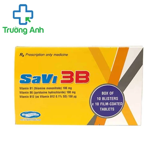 SaVi 3B (hộp 10 vỉ) - Giúp bổ sung các vitamin nhóm B hiệu quả của Savipharm
