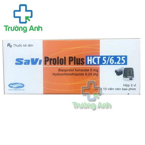 SaViProlol Plus HCT 5/6,25 - Thuốc điều trị tăng huyết áp hiệu quả