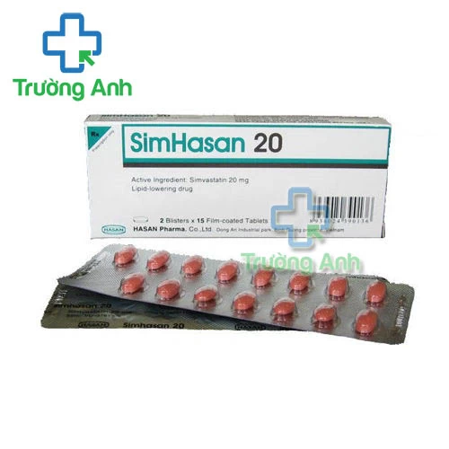 SimHasan 20 - Thuốc điều trị tăng cholesterol huyết