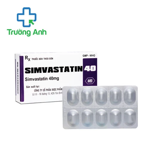 Simvastatin 40 Mebiphar - Thuốc điều trị tăng cholesterol máu hiệu quả