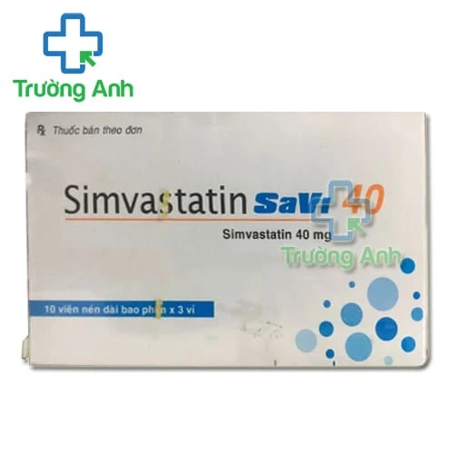 Simvastatin Savi 40 - Thuốc hỗ trợ giảm mỡ máu hiệu quả
