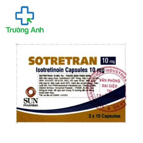 Sotretran 10mg Sun Pharma - Thuốc điều trị mụn trứng cá bọc