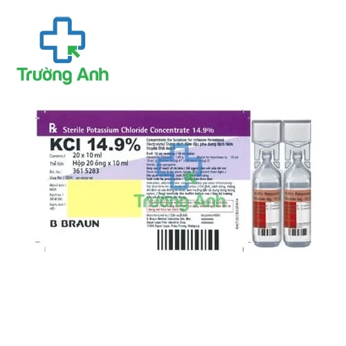 Sterile Potassium Chloride Concentrate 14.9% B.Braun - Thuốc điều trị theieus hụt kali hiệu quả