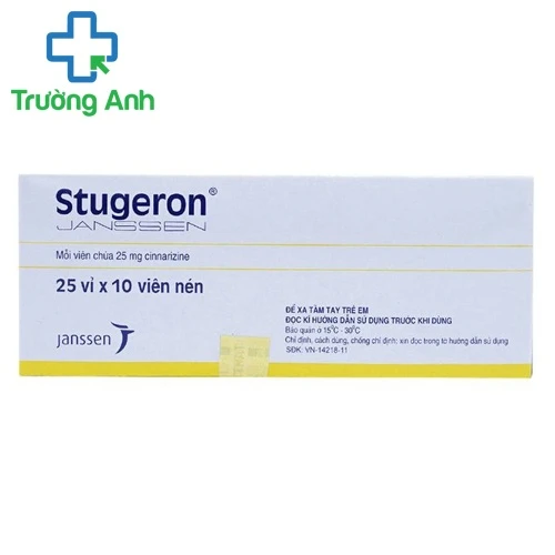 Stugeron 25mg - Thuốc điều trị tuần hoàn não hiệu quả