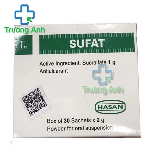Sufat (Hộp 30 gói) Hasan - Thuốc trị đau dạ dày an toàn