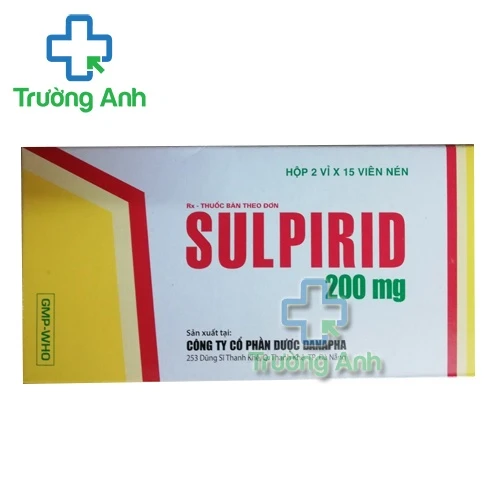 Sulpirid 200mg Danapha - Thuốc điều trị tâm thần phân liệt