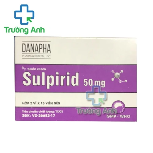 Sulpirid 50mg Danapha - Thuốc trị thần kinh ức chế hiệu quả