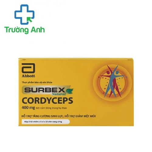 Surbex Natural Cordyceps - Sản phẩm hỗ trợ bổ thận, giảm mệt mỏi