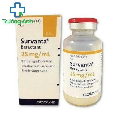 Survanta 25mg/ml 8ml - Thuốc phòng và điều trị suy hô hấp ở trẻ sinh non
