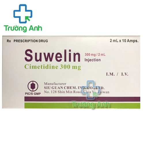 Suwelin injection (cimetidin tiêm) - trị viêm dạ dày, tá tràng của Đài Loan