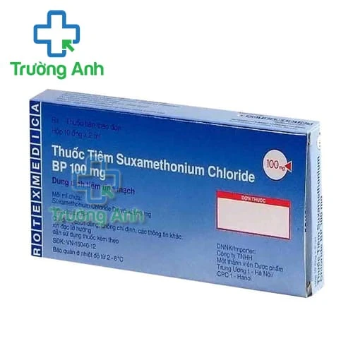Suxamethonium Chloride BP 100mg Rotexmedica - Thuốc tiêm gây tê hiệu quả