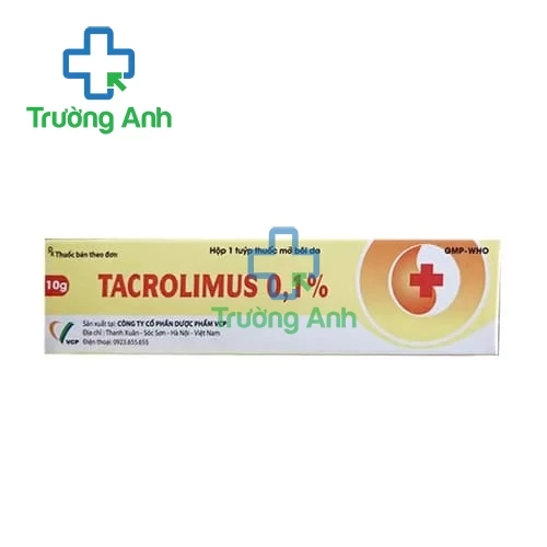 Tacrolimus 0,1% 10g VCP - Thuốc điều trị viêm da dị ứng