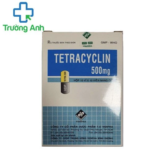Tetracyclin 500mg Vidipha - Thuốc điều trị nhiễm khuẩn hiệu quả
