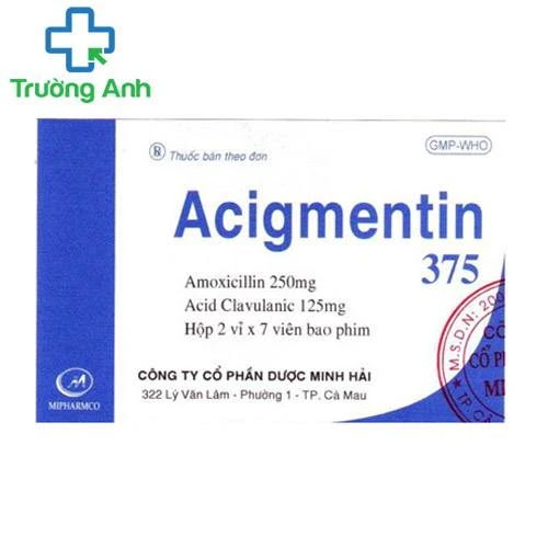 ACIGMENTIN 375 -Thuốc điều trị nhiễm khuẩn đường hô hấp của Mipharmco