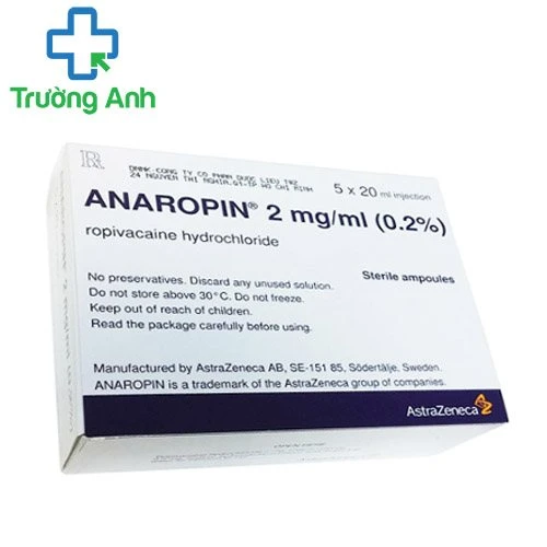 Anaropin 2mg/ml - Thuốc gây tê màng cứng của Sweden