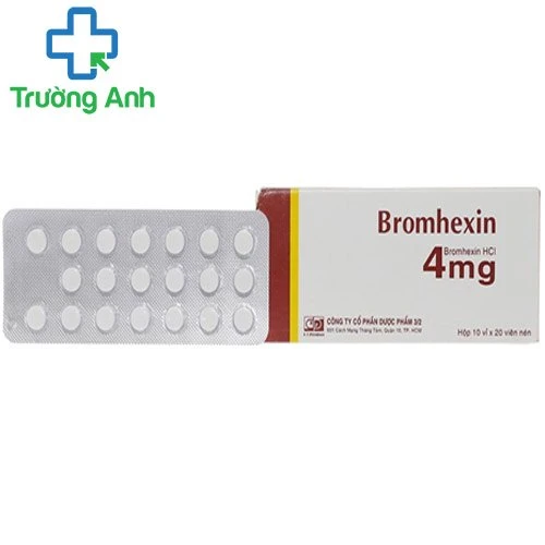 Bromhexin 4mg F.T.Pharma - Thuốc điều trị hen suyễn hiệu quả
