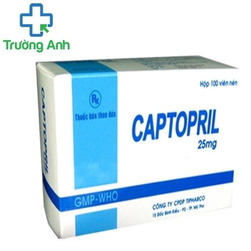 Captopril 25mg Tipharco - Thuốc điều trị tăng huyết áp và suy tim hiệu quả